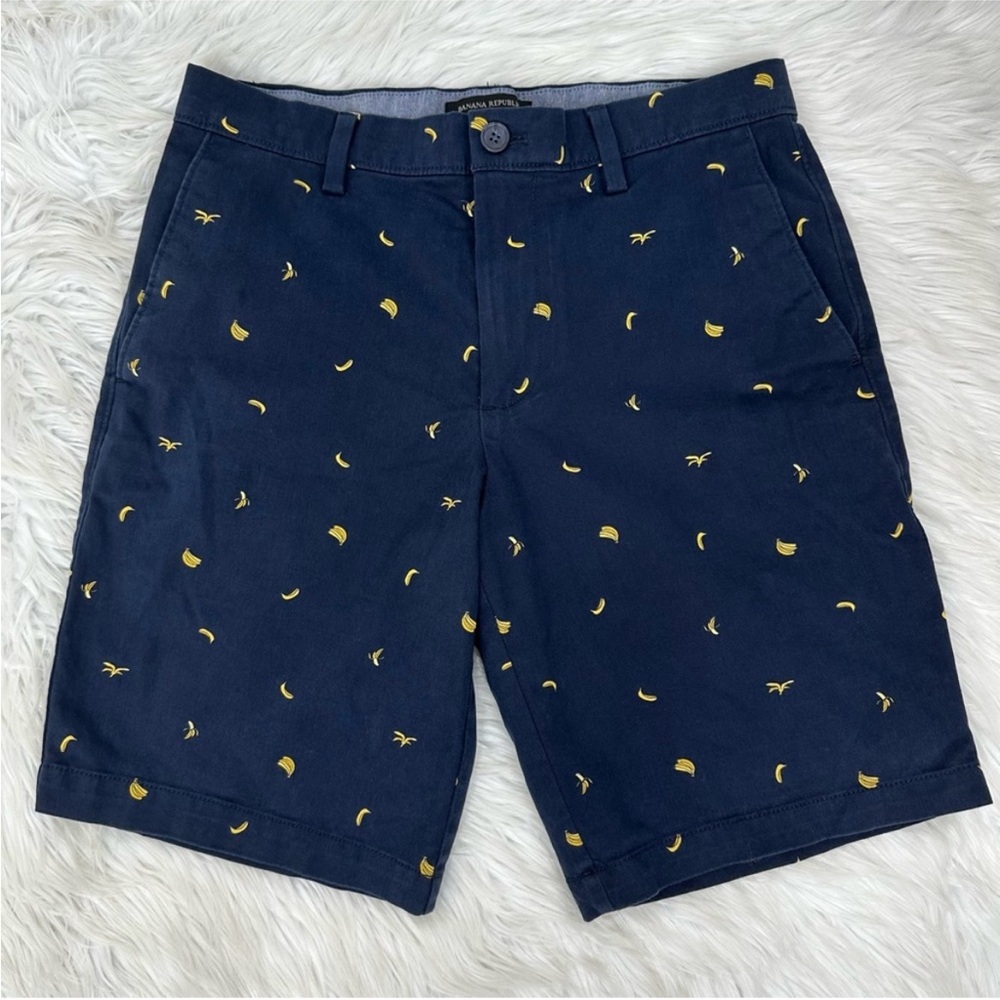 Banana Republic Men’s Navy Blue Aiden Banana Print Short W30-W32